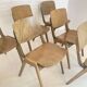 Thonet - Ensemble de chaises de salle à manger (6 pièces) - Contreplaqué de hêtre teinté