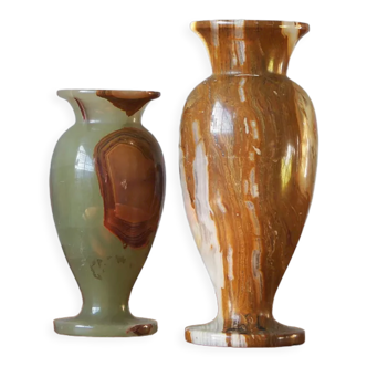 Italian onyx vases, set of 2