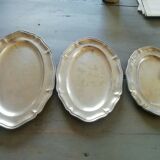 Set de 3 plat en etain 18eme
