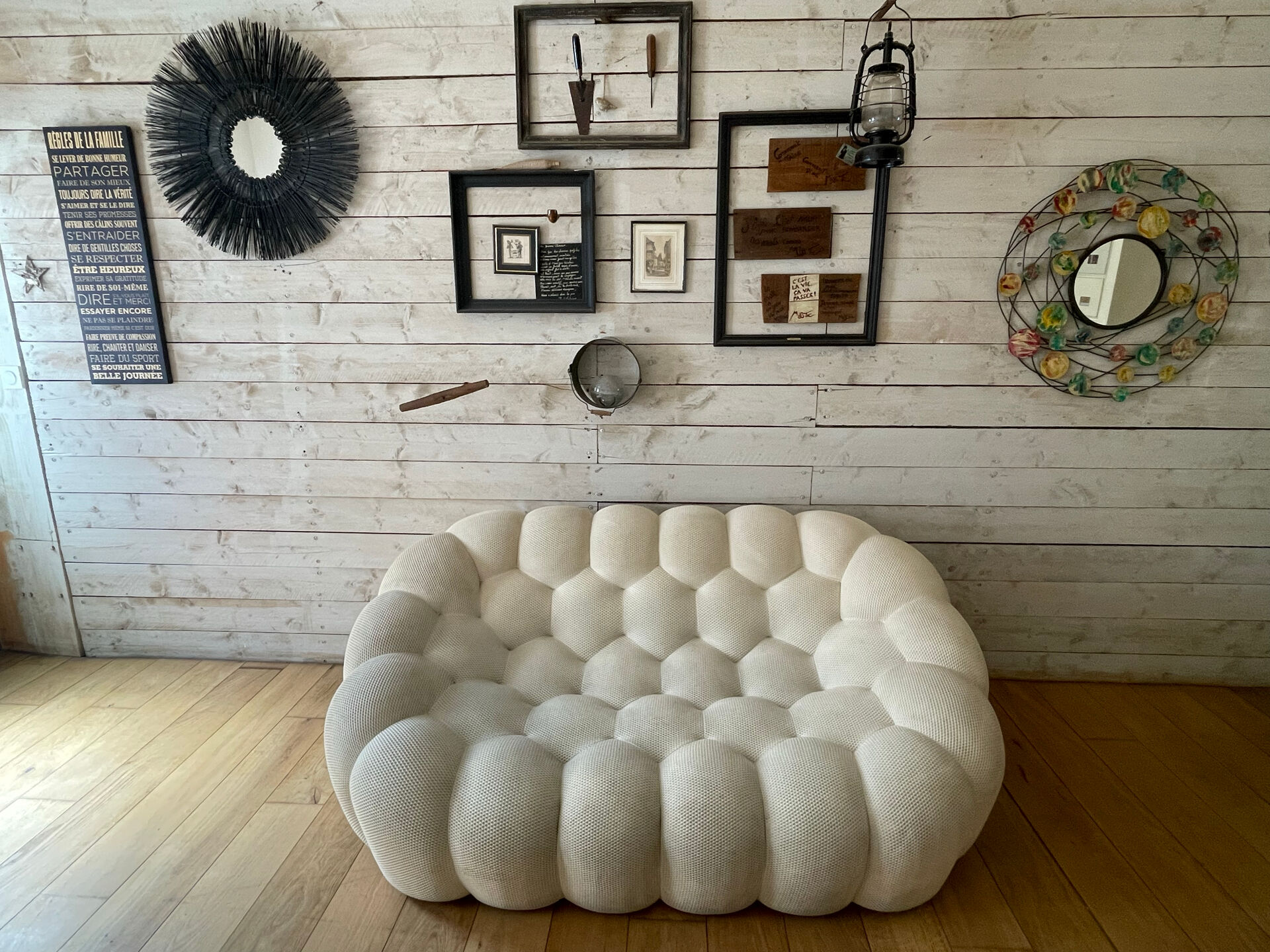 Rochebobois right bubble sofa, 2.5 seats