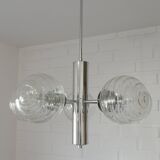 Vintage Pendant Light / Mid Century Modern Sputnik / Chrome Hanging Lamp