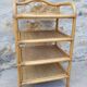 Old vintage rattan shelf