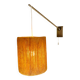 Large Sisal Shade Wall Lamp With Metal Arm, Sweden 1960S
