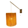 Large Sisal Shade Wall Lamp With Metal Arm, Sweden 1960S