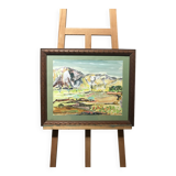 Watercolor of a landscape