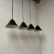 Enamelled sheet metal cone pendants