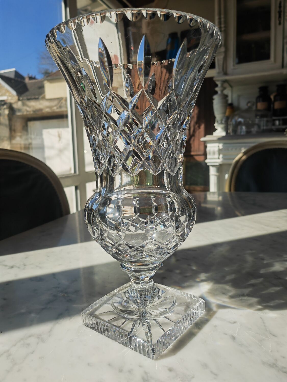 Vase of cut crystal