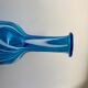 Carafe en verre bleu de Murano début XXème
