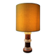 Vintage table lamp rosewood crystal glass 1960s Fagerlund