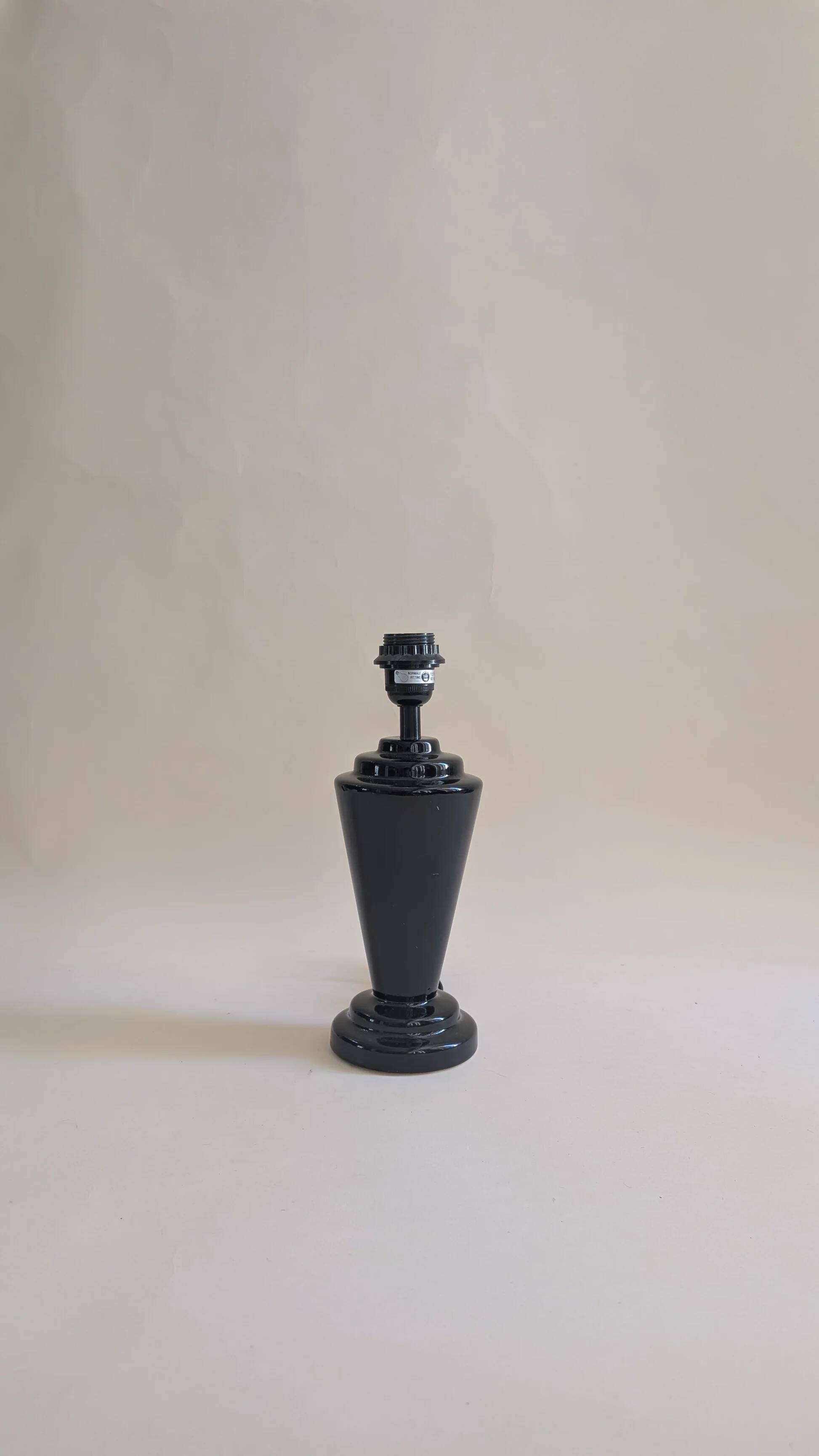 Black art deco lamp base