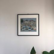 Gouache d’Henri REITER (né en 1938).Port normand.