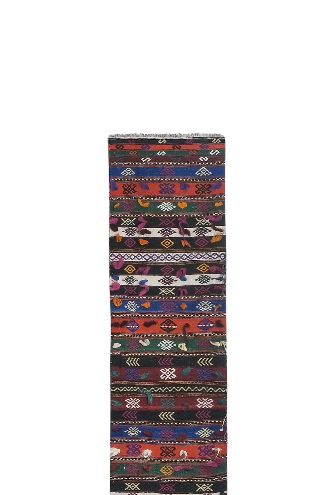 Tapis de couloir turc vintage