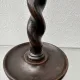 Pair of English oak Barley Twist candlesticks