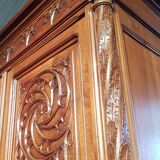 Antique Gothic style walnut wardrobe 19th century