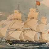 Engraving XIXth The Samuel Enderry of 422 tons William Lisle W.J. Huggins Rosenberg