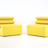 Pair of yellow “Karelia” armchairs by Liisi Beckmann for Zanotta, 1960