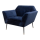 Fauteuil Dutchbone en velours bleu profond