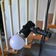 Floor lamp 2 adjustable spots 70s Hustadt-Leuchten