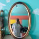 Sublime Vintage Oval Mirror with Lights (1970s/1980s) 50x80 cm – Style