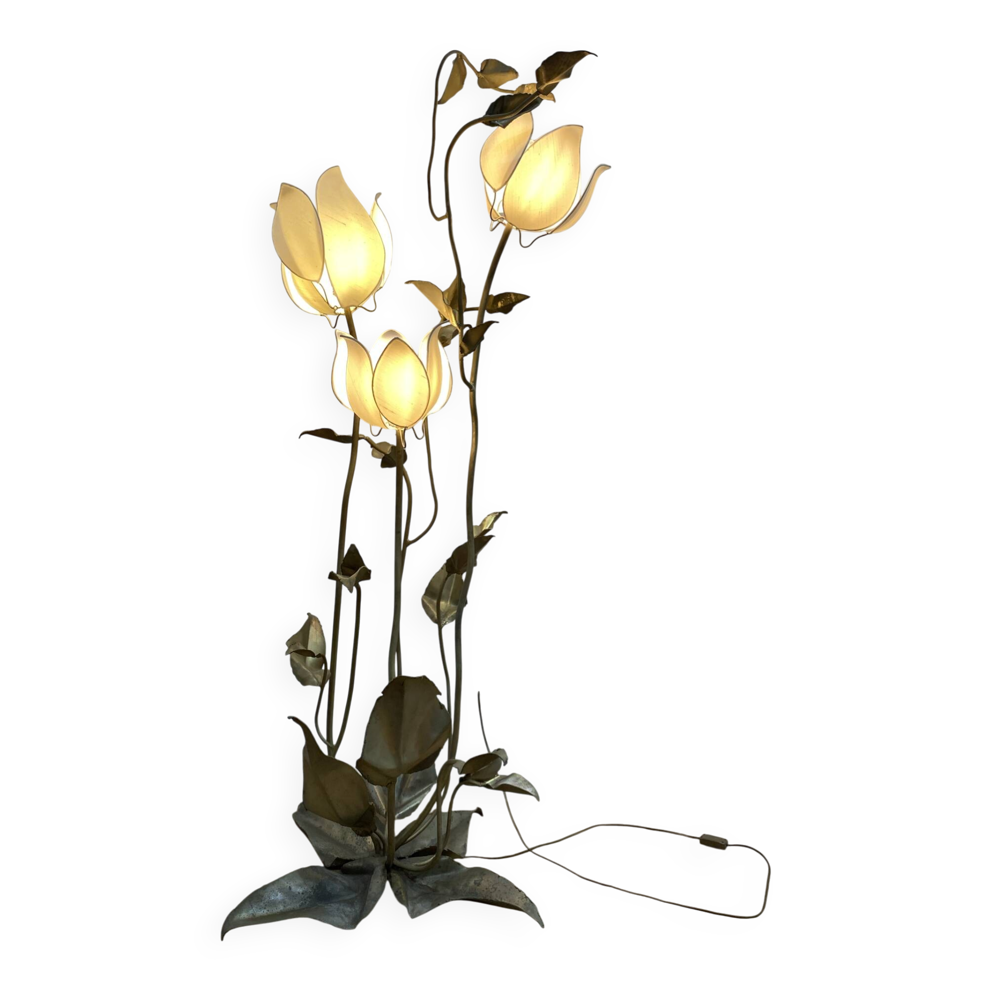 Lampadaire fleurs de lotus