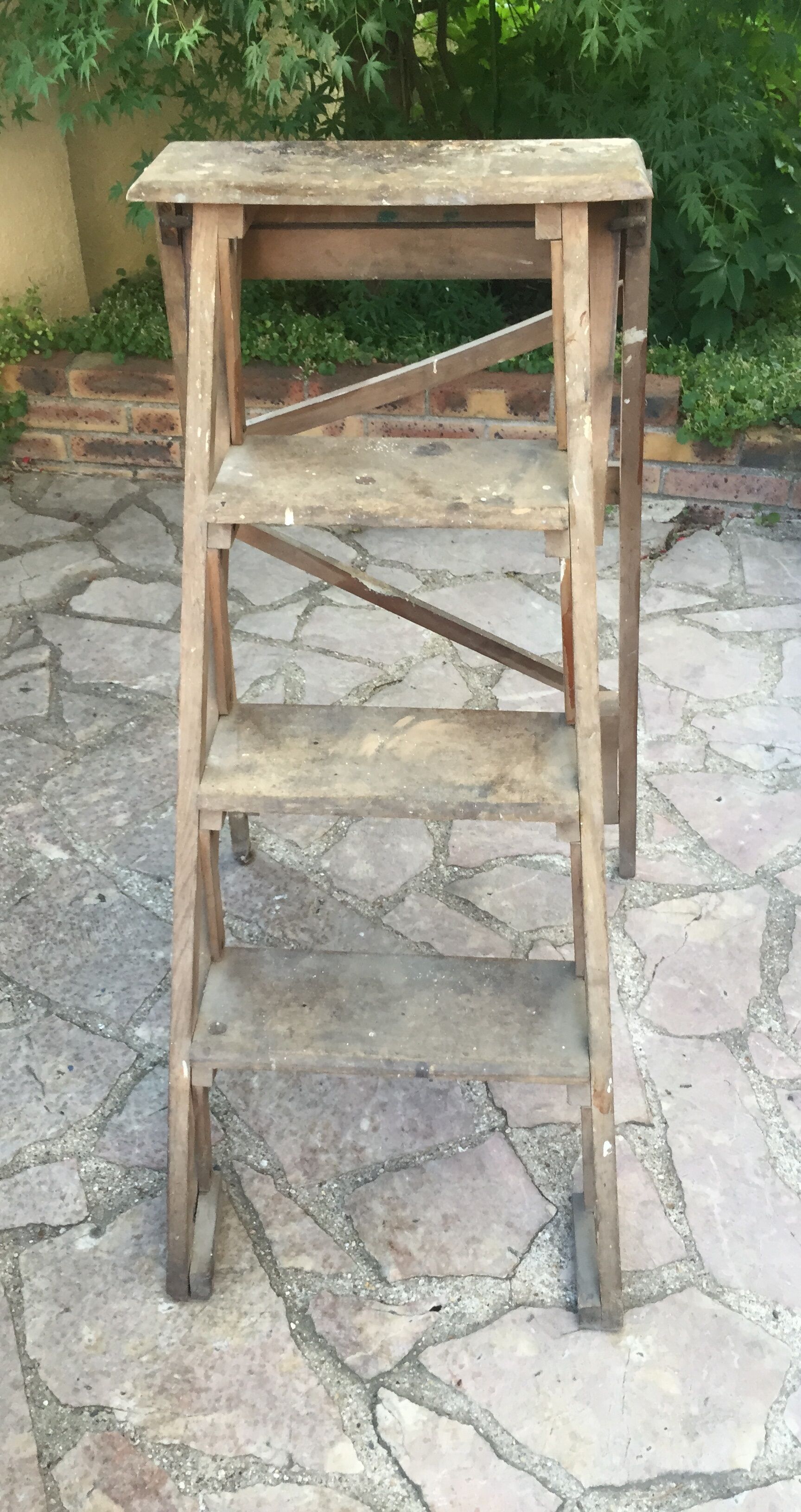 Wooden stepladder