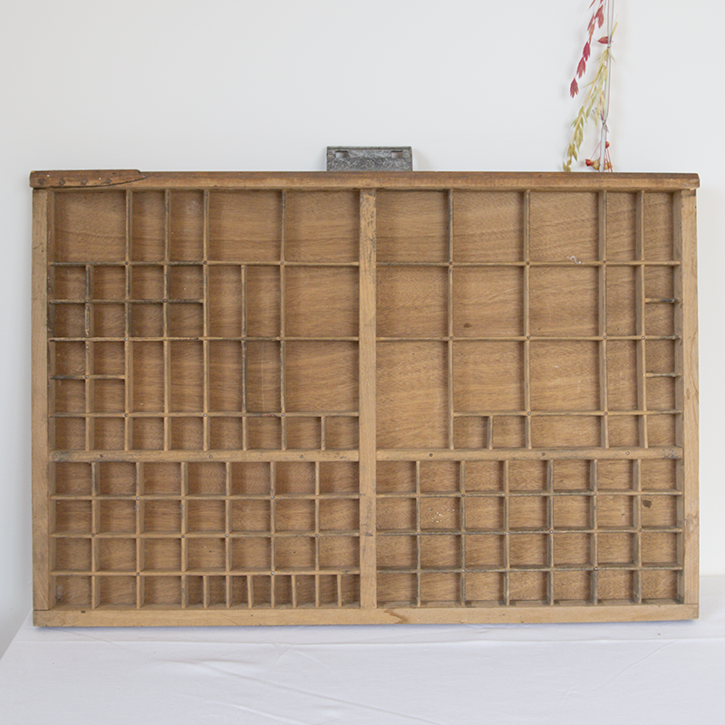 Old wooden printer locker