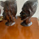 Pair of African ebony busts from Madagascar, 1930s