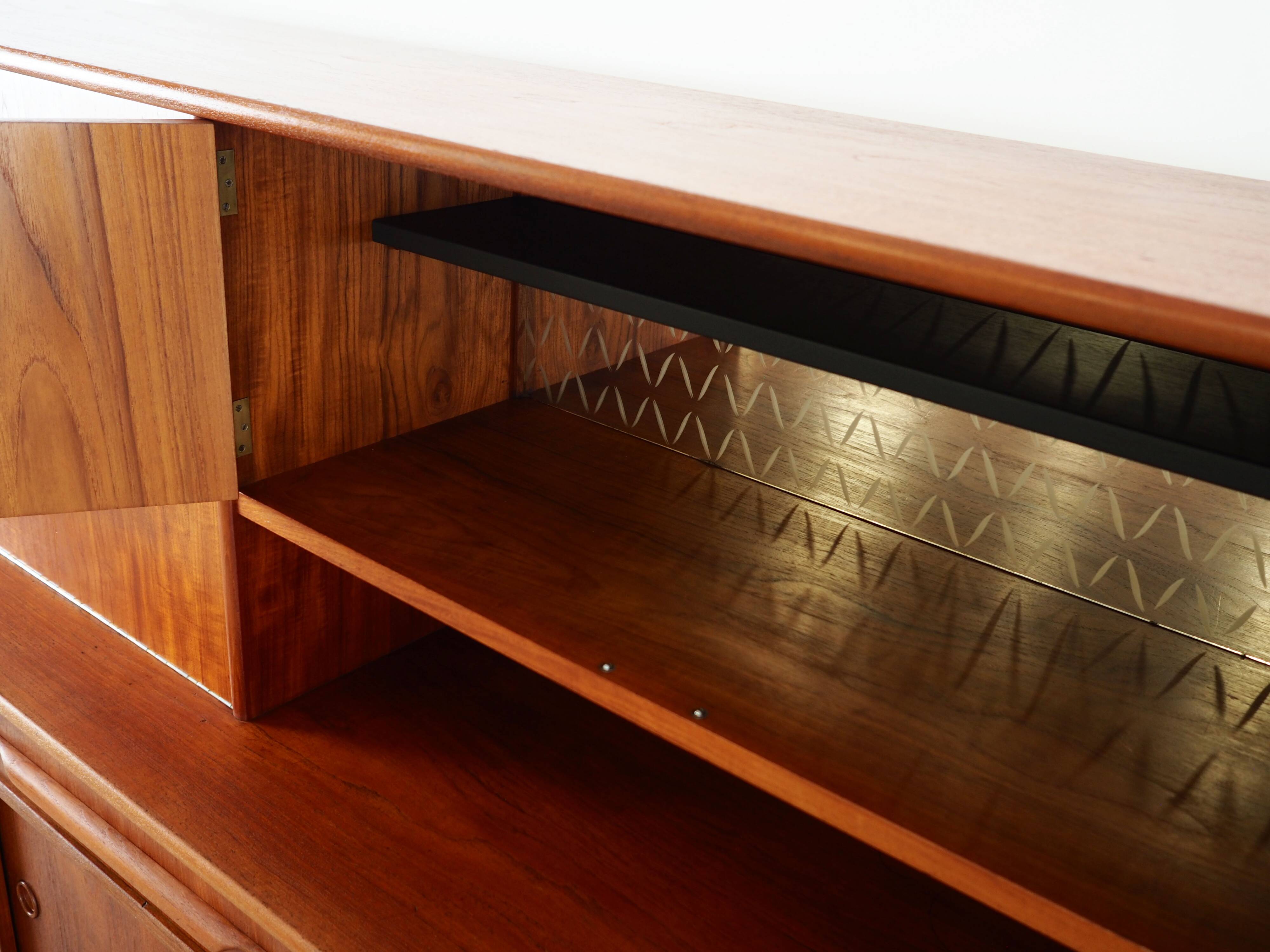 Teak high sideboard, Danish design, 1960s, production: Denmark