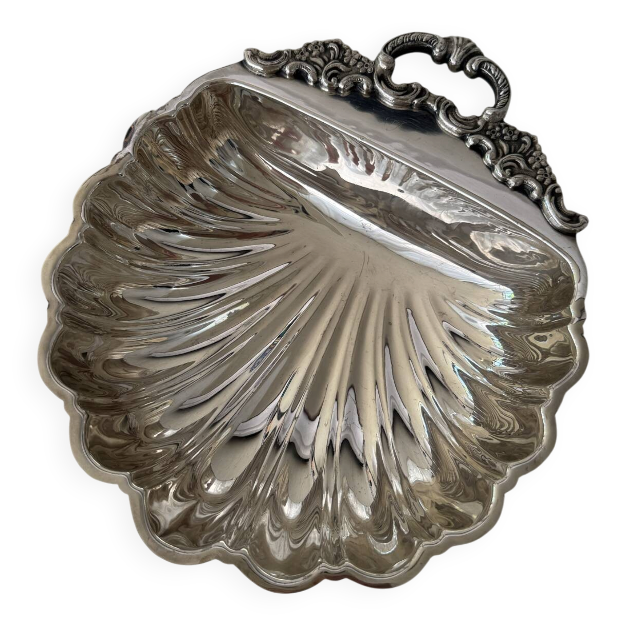 Vintage Silver Plated Shell Shaped Deep Bowl