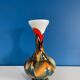 Vase opaline orange marron