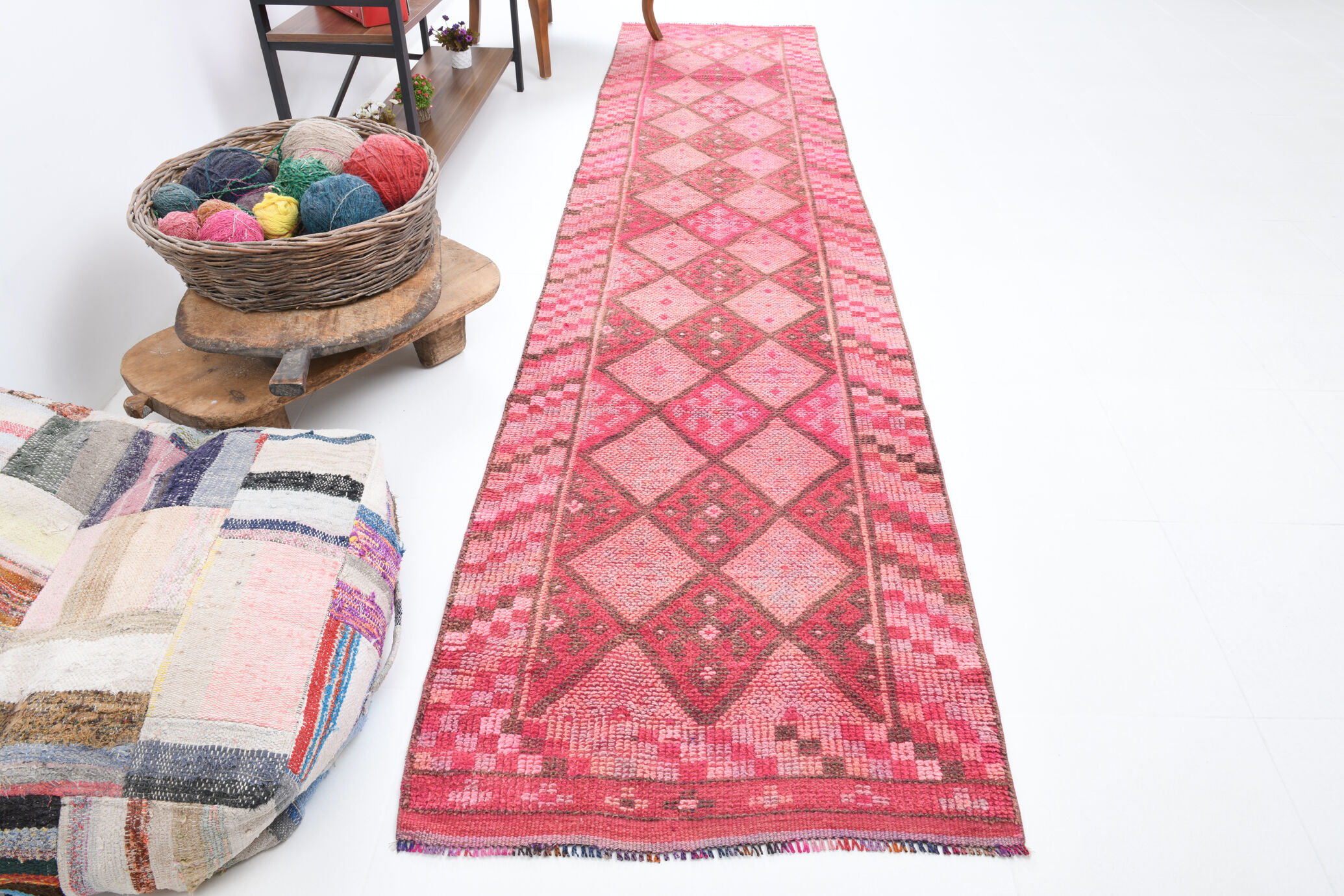 3x12 pink vintage runner rug