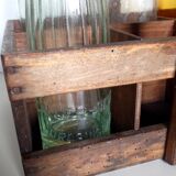 Old bottle wooden door