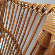 Pair of rattan armchairs