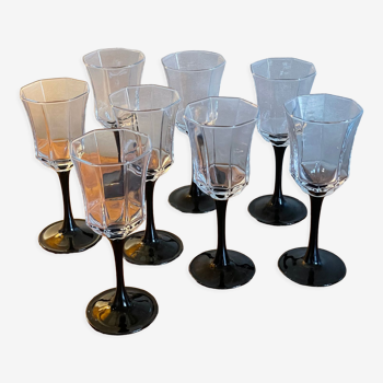 8 verres à pied Esso Luminarc