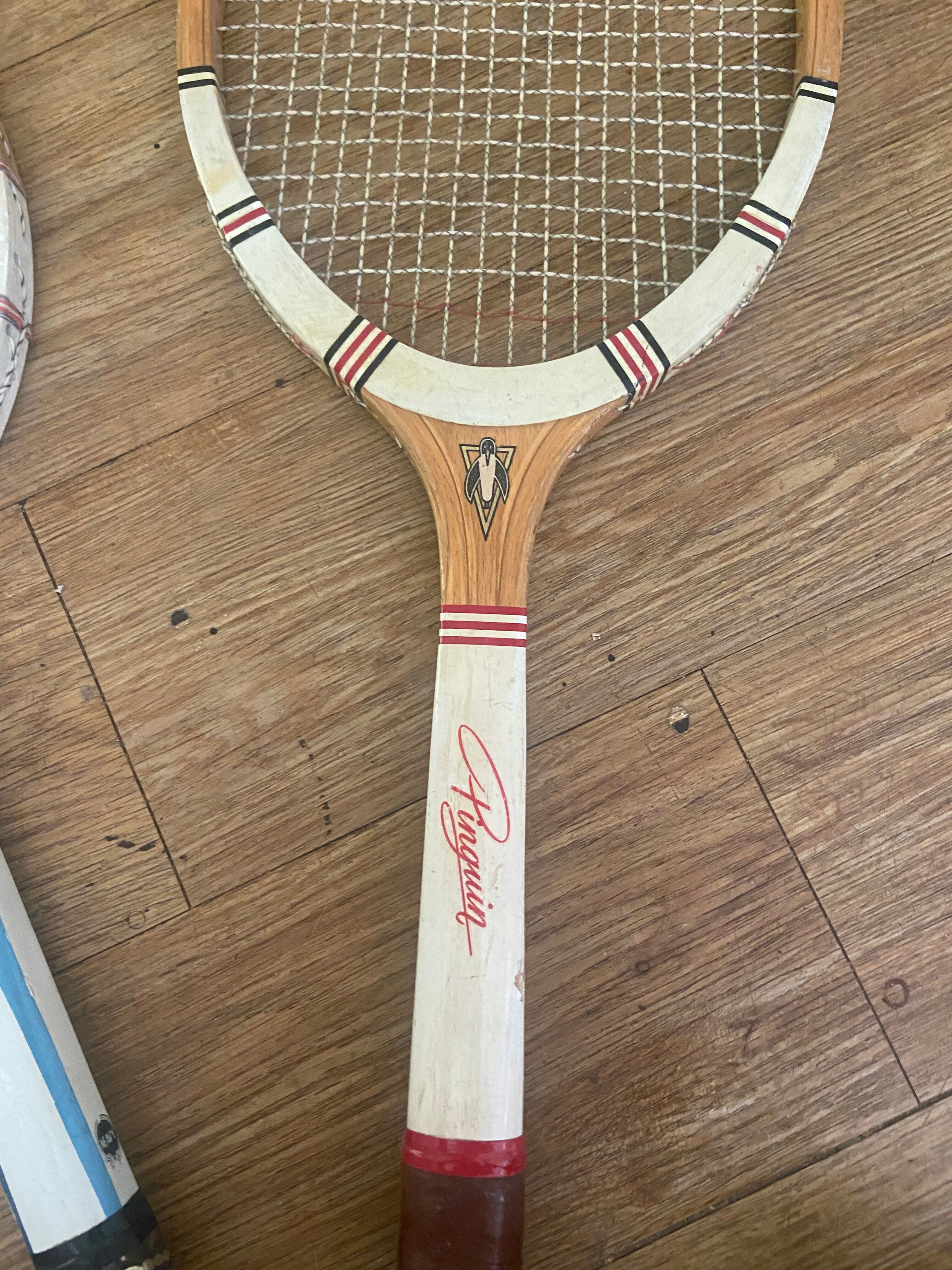 Series of 3 wooden rackets years 50-60