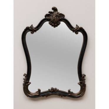 Black and gold baroque mirror