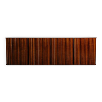 Credenza In Palissandro Monumentale Zebrawood Lacquered Mid-Century De