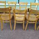 Lot de 12 chaises de bistrot bar bois vintage luterma