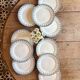 Set of 10 vintage ironstone plates by Henry of Sarreguemines.