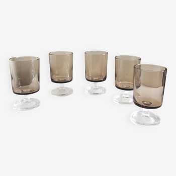 Set of 5 stemmed glasses, Luminarc