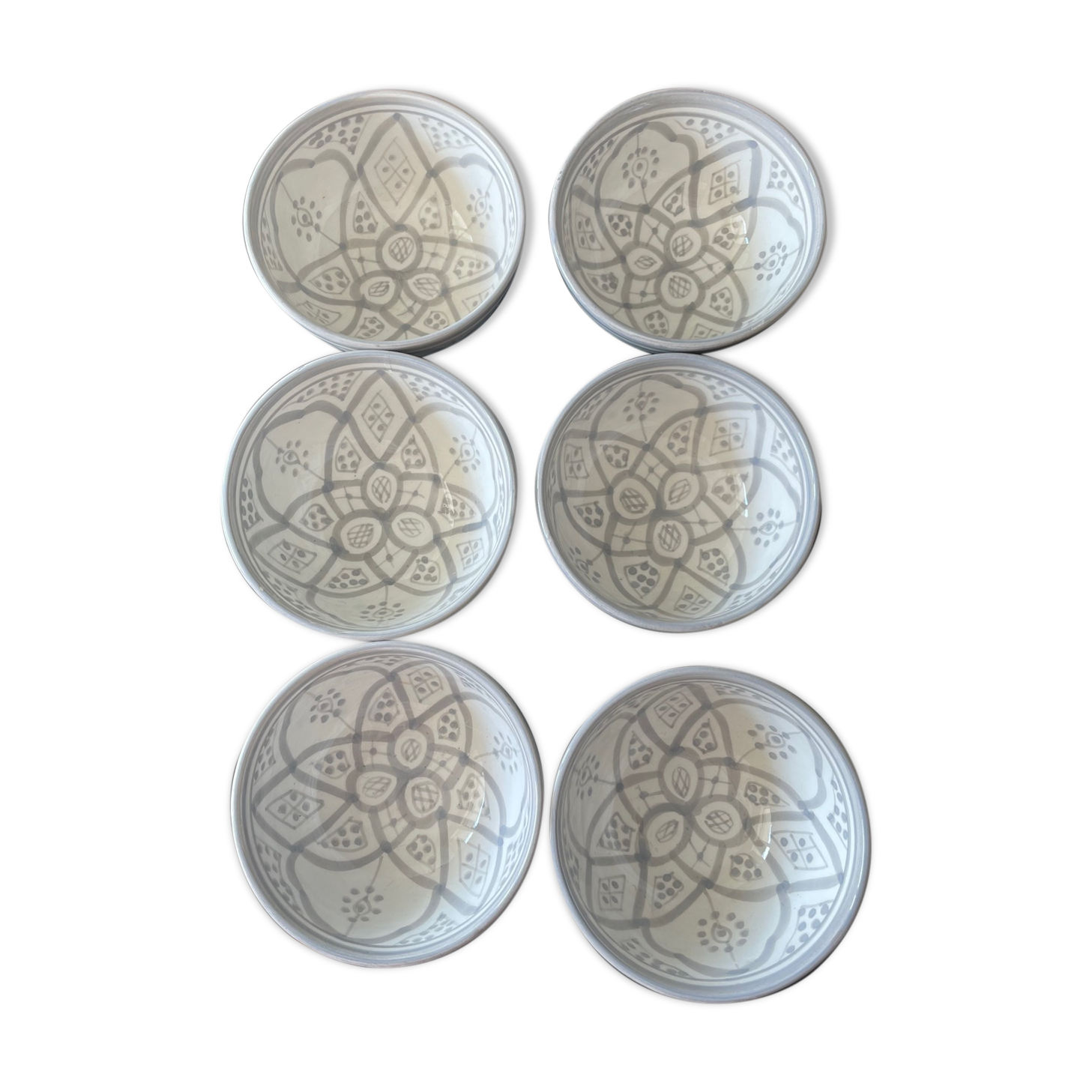 Set of 6 Berber ceramic bowls