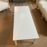 White solid wood coffee table