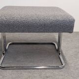 Pair of Space Age tubular ottoman stools, 1960s-70s