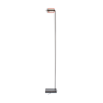 Tall black steel uplighter, Italy 1980
