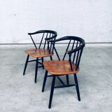 Set of Mid-Century Modern Fanett Armchairs, Denmark, 1950s