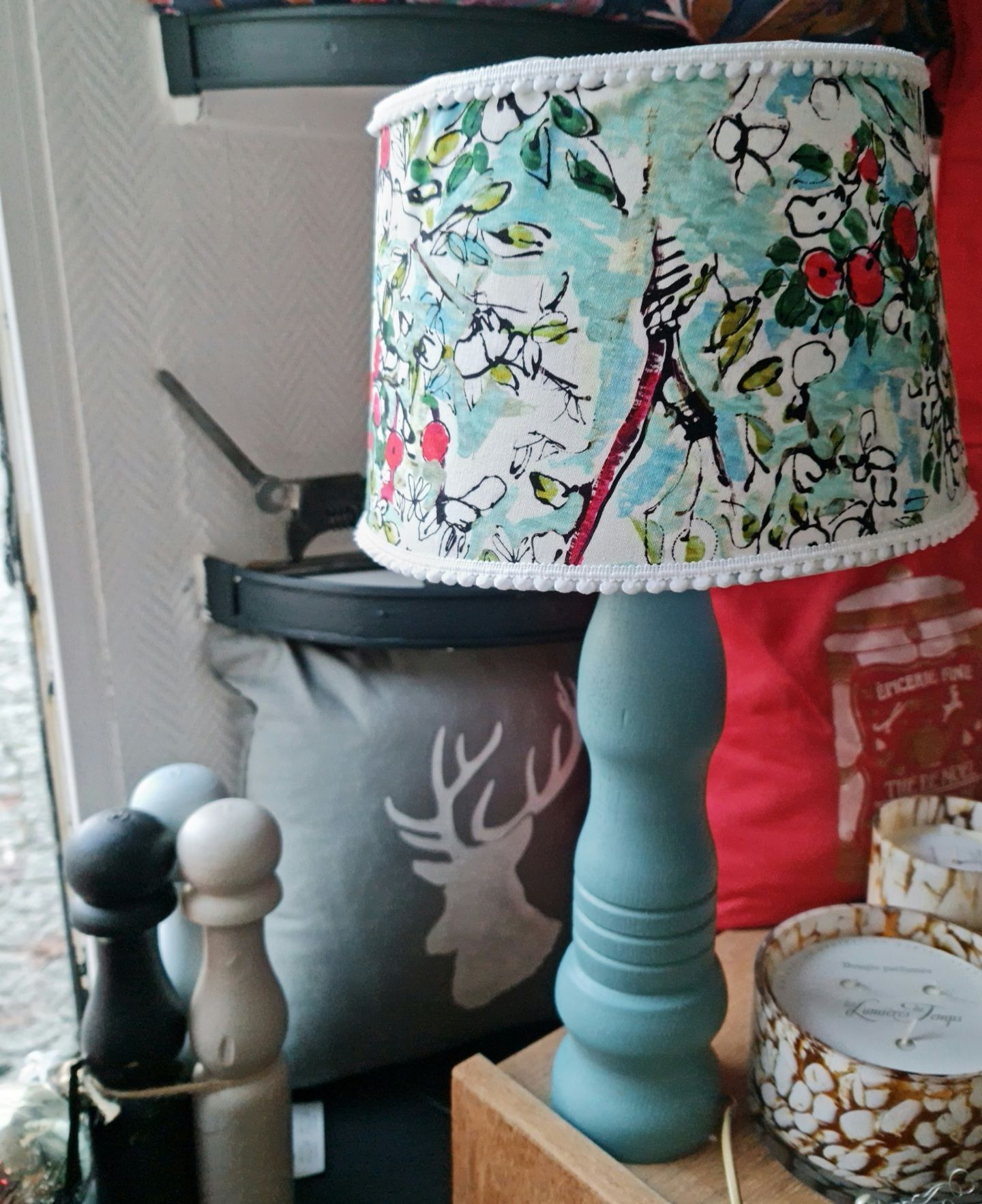 Lamp foot drinks cabinetmaker abbat day fabrics creator