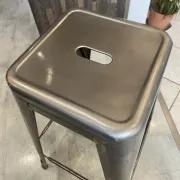 Tolix h75 industrial high bar stool, stackable, varnished metal.