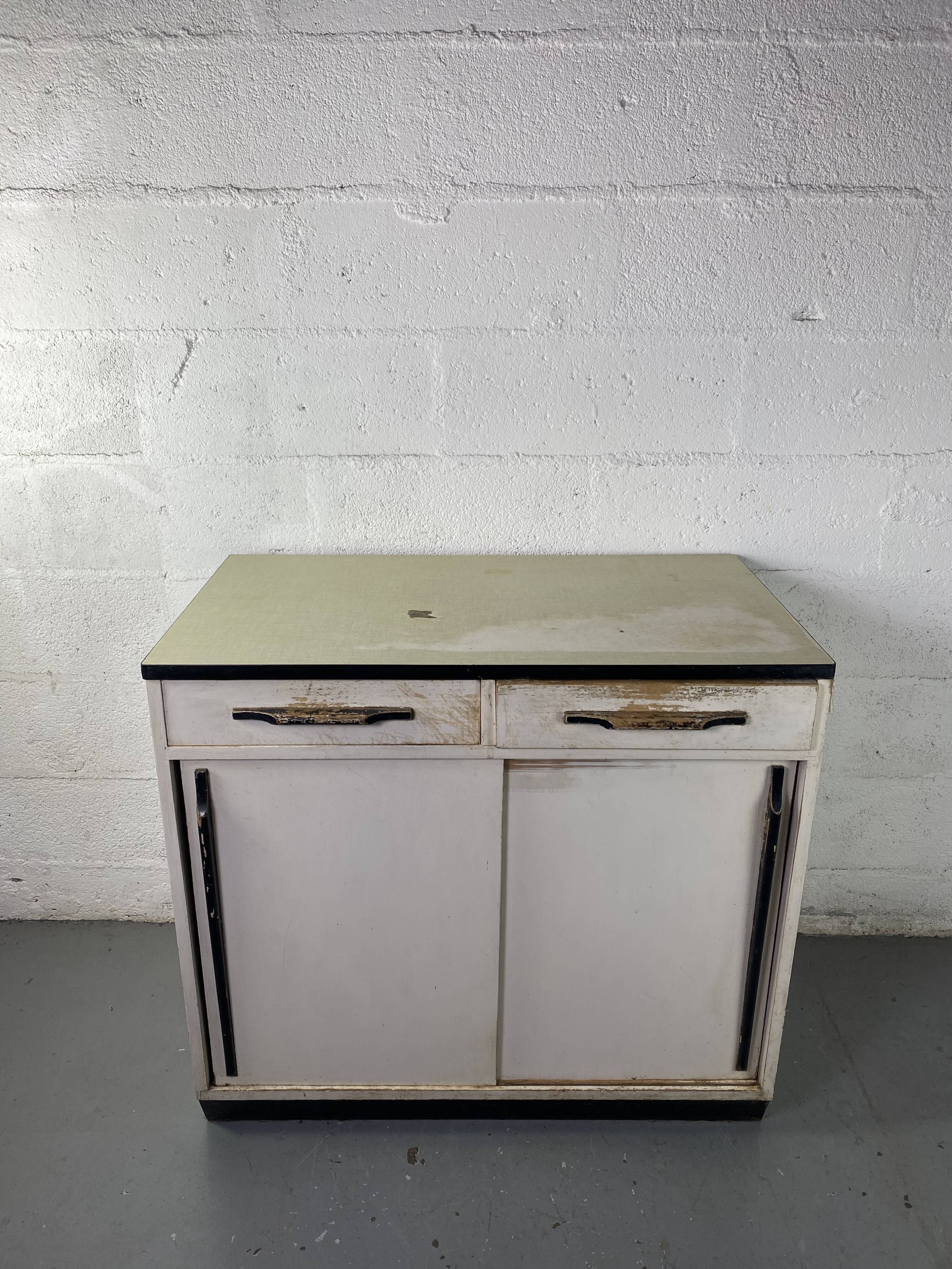 Kitchen sideboard in weathered Formica