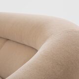 Walnut and mohair velvet sofa by Isa Bergamo, 1940s