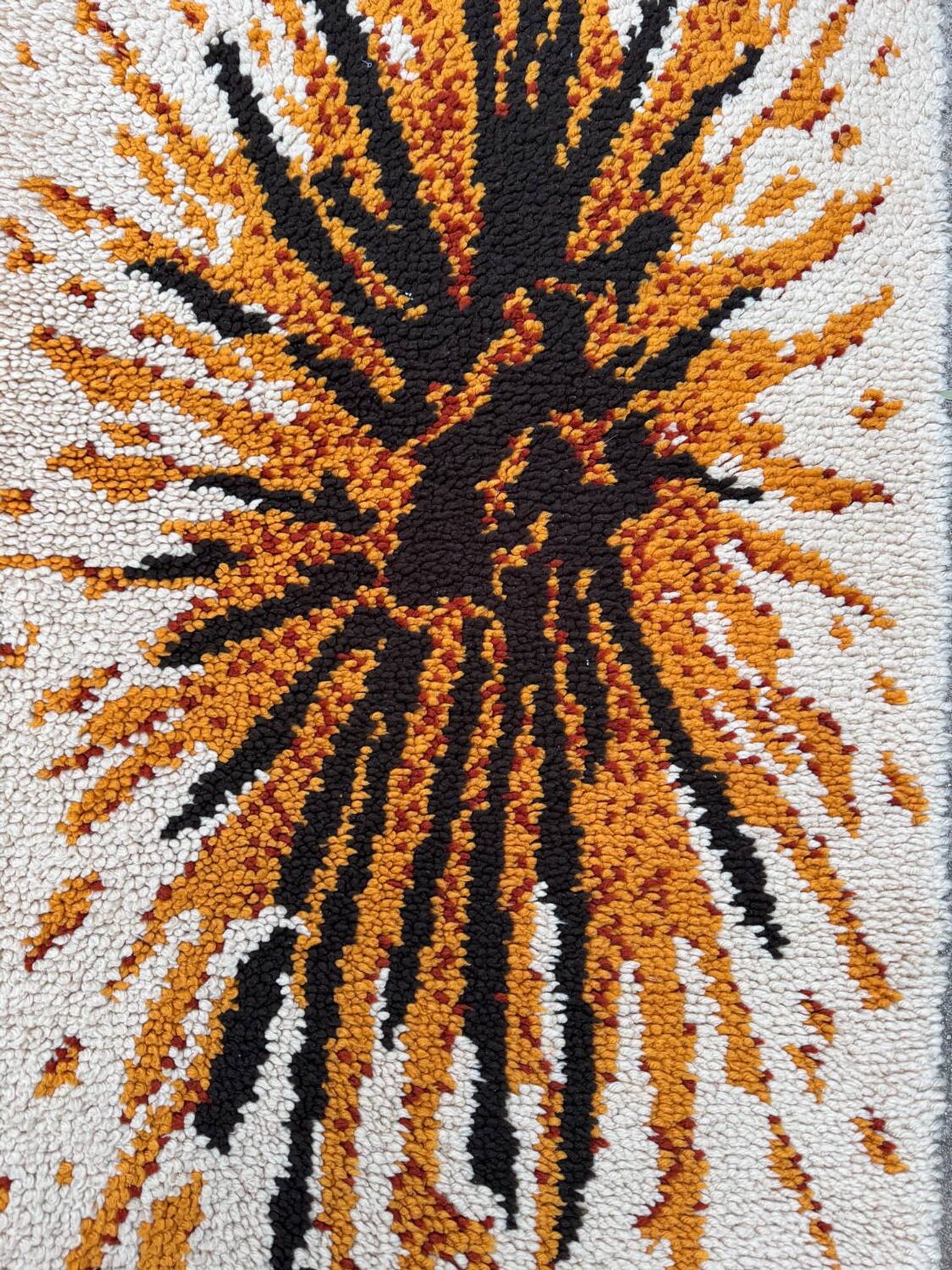 Tapis style Rya scandinave années 70